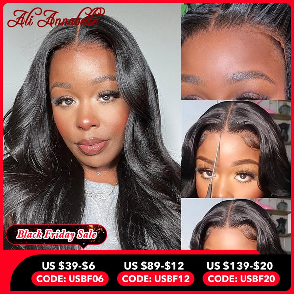 Body Wave 4x4 13x4 Lace Frontal Human Hair Wigs Pre Plucked Hairline for Women