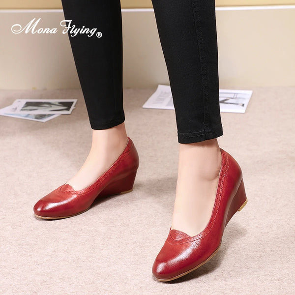 Mona Flying Women's Wedge Heel Pumps