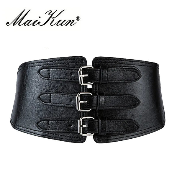 Maikun Wide PU Leather Corset Belt