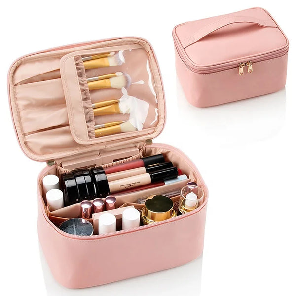 Relavel Portable PU Travel Makeup Organizer
