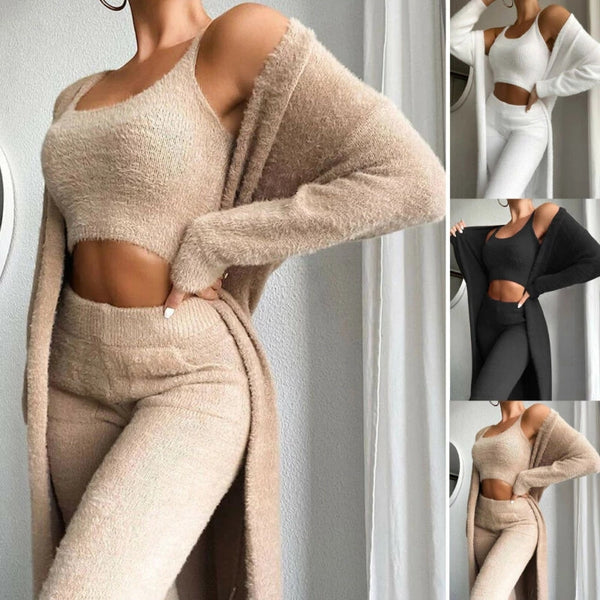 Women's Teddy 3 Piece Fleece Lounge Wear Set