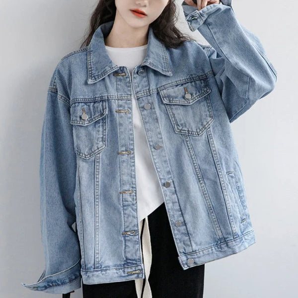 Women's Basic Blue Denim Jacket