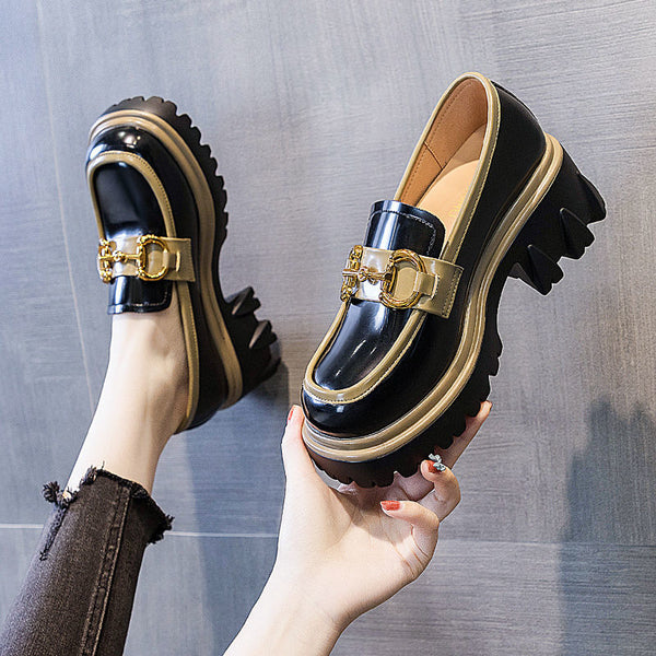 YiXin Block Heel Loafers