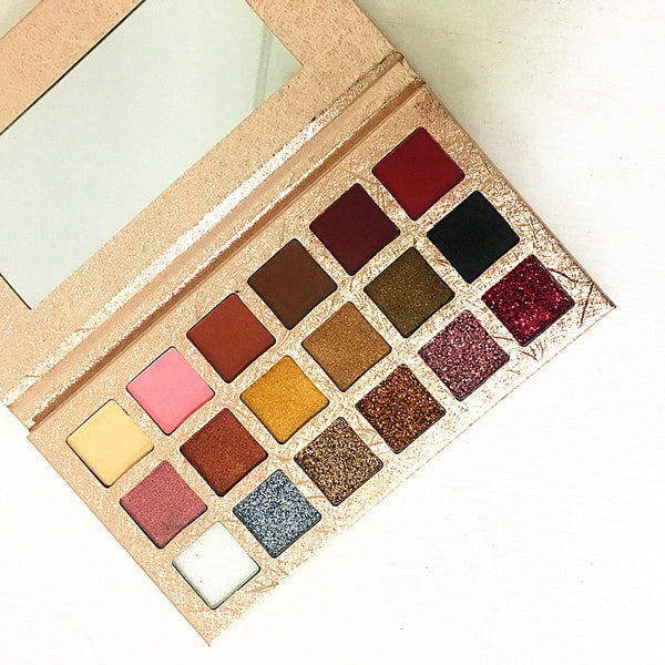 18 Color Matte, Shimmer, & Glitter Eyeshadow Palette