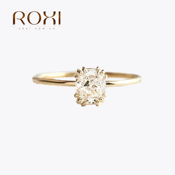 ROXI Elegant Geometry Gemstones Gold Ring