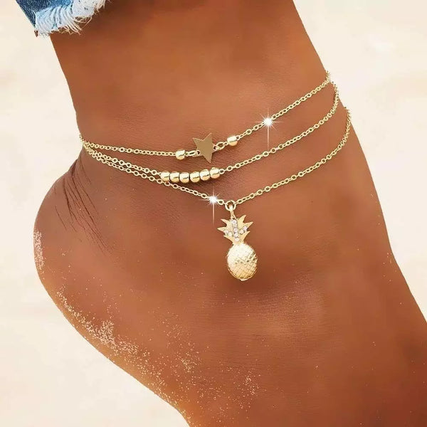 Crystal Pineapple Anklet