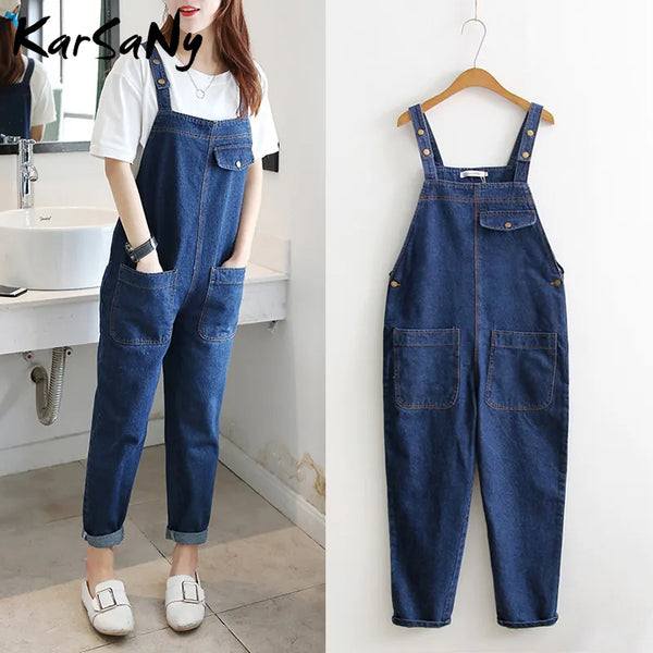 Loose Denim Overalls Jeans for Women