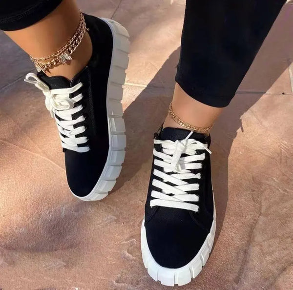 Women's Lace Up Canvas Sneakers
