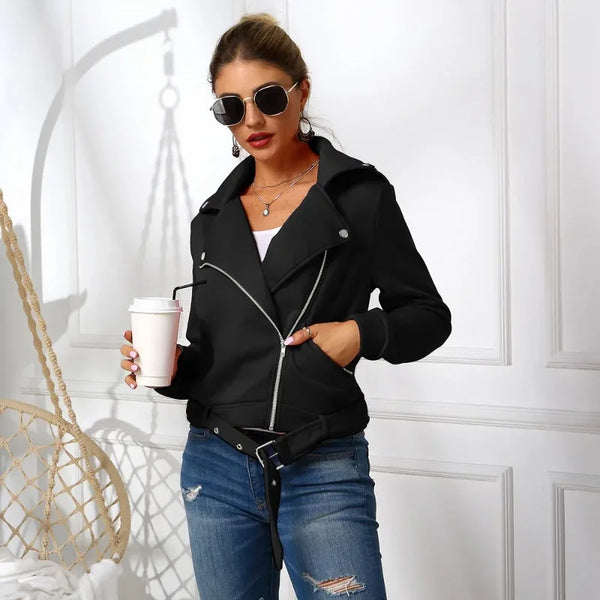 Women's Zipped Biker Jacket