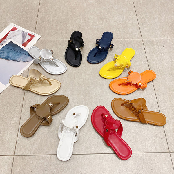 Studded Flat Flip Flops